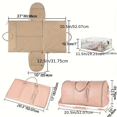 Travel Garment Bag Convertible Garment Duffle Bag Multi-pockets Suit